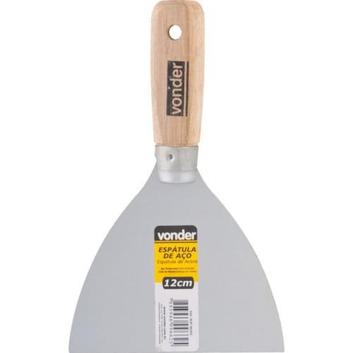 Esptula 12 cm cabo de madeira