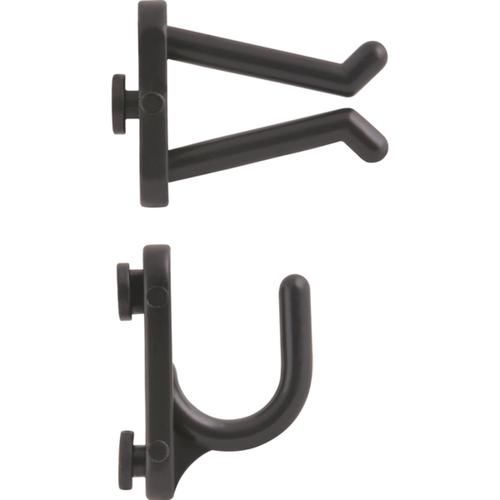 Jogo de gancho curvo e duplo para painel de ferramentas com 10 peças Jogo de gancho curvo e duplo para painel de ferramentas com 10 peças