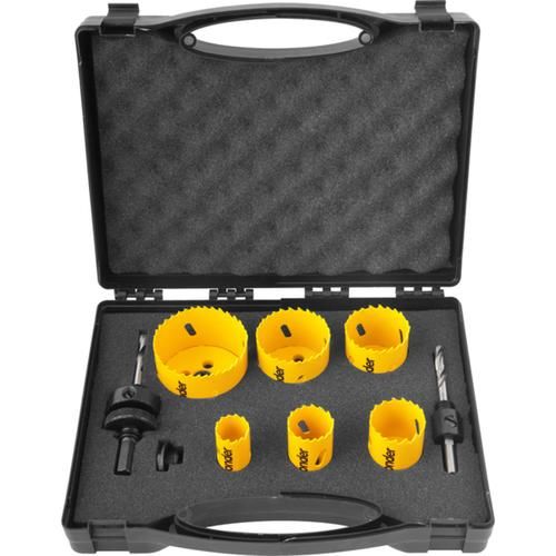 Jogo de serras copo bimetal em ao rpido com 9 peas - SCV 300