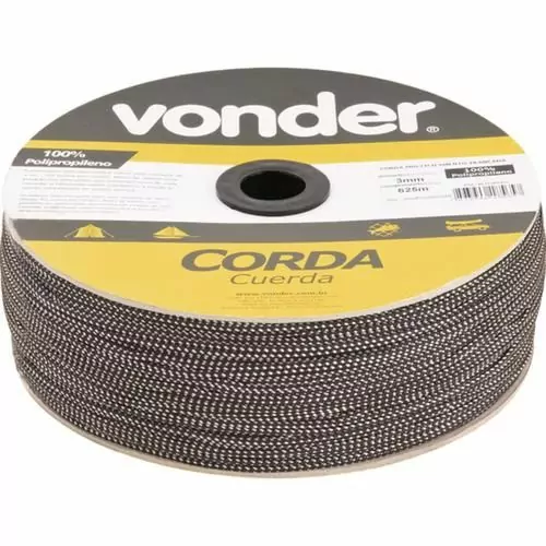 Corda multifilamento trançada 5 mm rolo com 250 metros