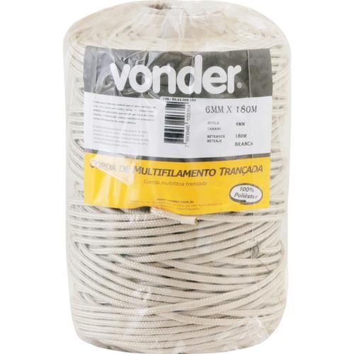 Corda multifilamento trançada 6 mm rolo com 180 metros Corda multifilamento trançada 6 mm rolo com 180 metros
