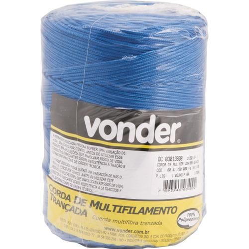 Corda multifilamento 2,0 mm azul rolo com 408 metros