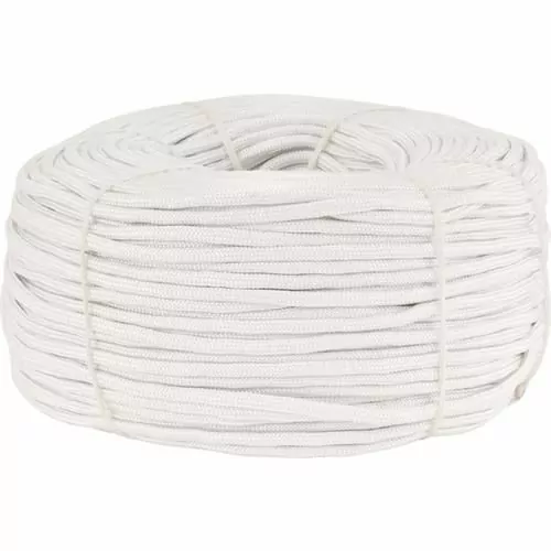 Corda multifilamento 3,5 mm cor branca rolo com  169 metros