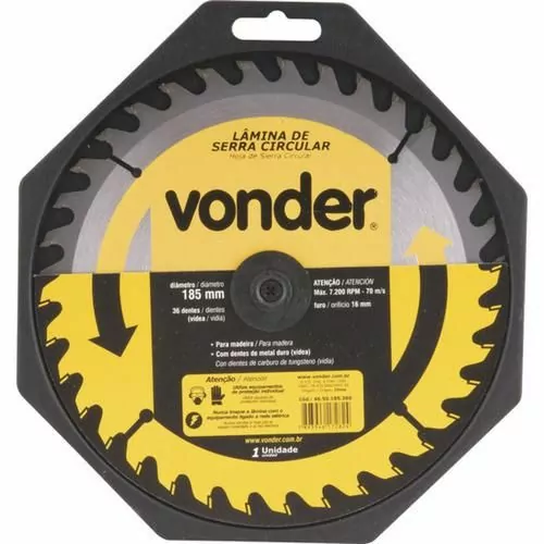 Disco de serra para madeira 185 x 16 mm 36 dentes