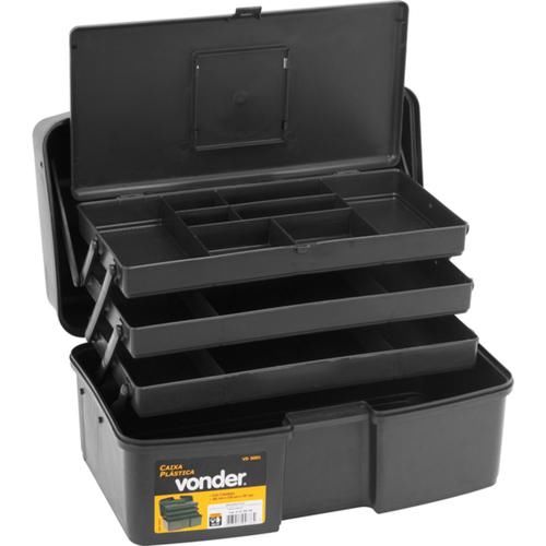 Caixa pl�stica com 3 bandejas -  VD 3001