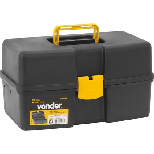 Caixa plástica com 2 bandejas - VD 2001 Caixa plástica com 2 bandejas - VD 2001