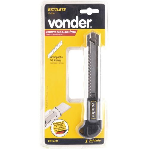 Estilete largo em alumnio 18 mm com 5 lminas - ES918 