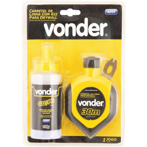 Carretel de linha com giz azul para drywall 30 metros