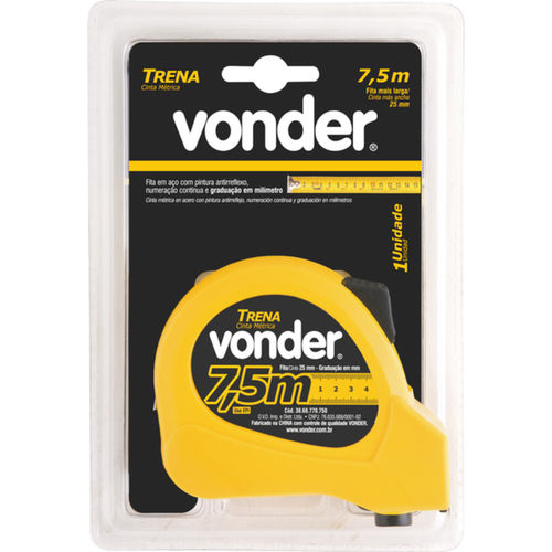 Trena com fita de ao 25 mm x 7,5 m
