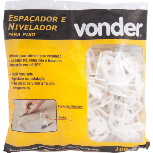 Espaçador e nivelador para piso 2,0 mm pacote com 100 peças Espaçador e nivelador para piso 2,0 mm pacote com 100 peças