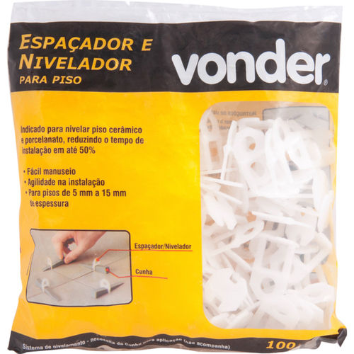 Espaçador e nivelador para piso 3,0 mm pacote com 100 peças Espaçador e nivelador para piso 3,0 mm pacote com 100 peças