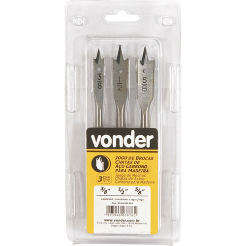 Jogo de broca chata  3/8