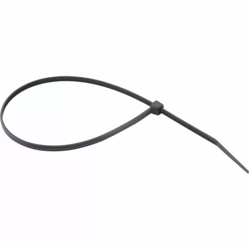 Abraçadeira de nylon  preta 4,8 mm x 20 cm com 100 peças