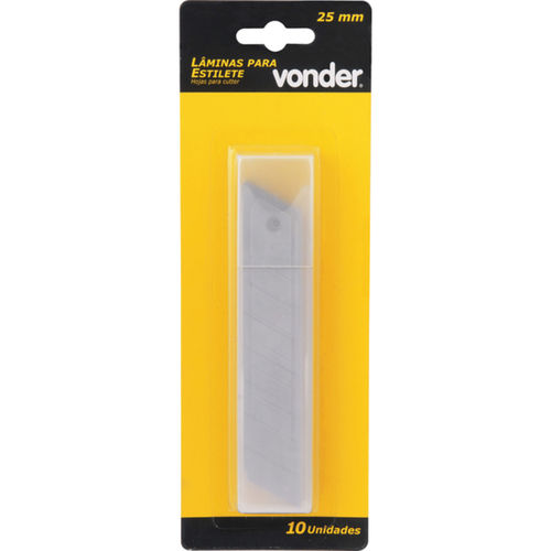 Lâmina para estilete 25 mm com 10 unidades Lâmina para estilete 25 mm com 10 unidades