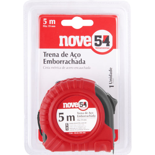 Trena emborrachada com fita de a�o 19 mm x 5 m
