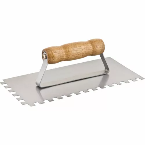Desempenadeira em aço dentada  255 x 120 mm