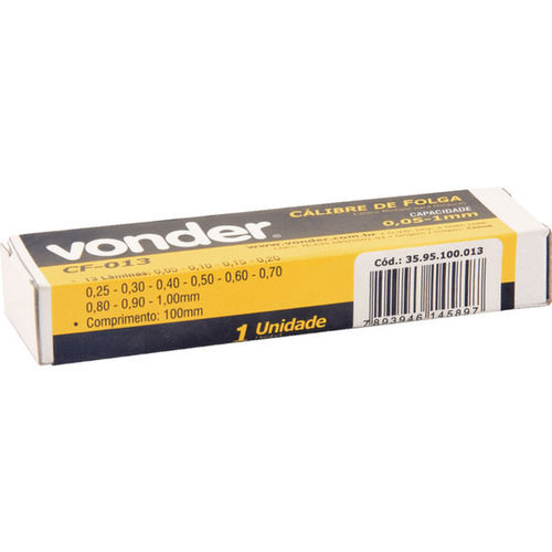 Calibre de folga 0,05 mm a 1,00 mm com 13 l�minas - CF 013