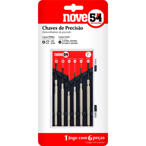 Jogo de chaves de precis�o fenda e phillips 