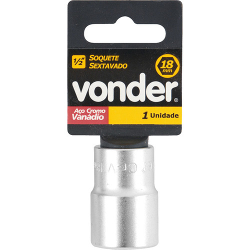 Soquete sextavado 18 mm com encaixe 1/2
