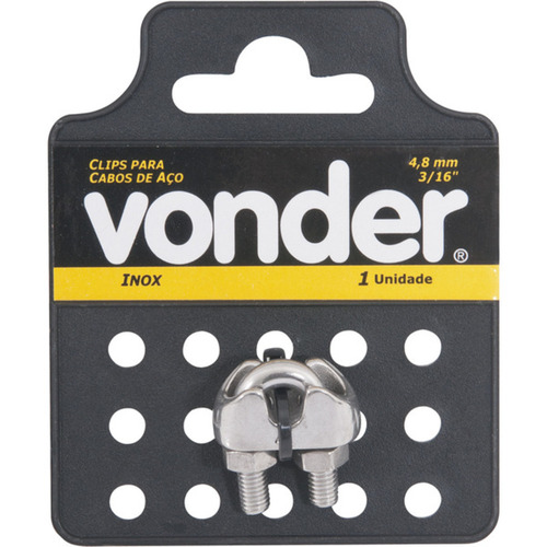 Clips para cabo de a�o em a�o inox 3/16