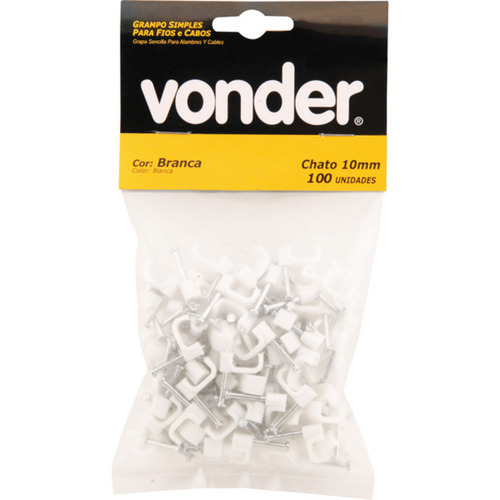 Grampo plástico chato para fios 10 mm² Grampo plástico chato para fios 10 mm²