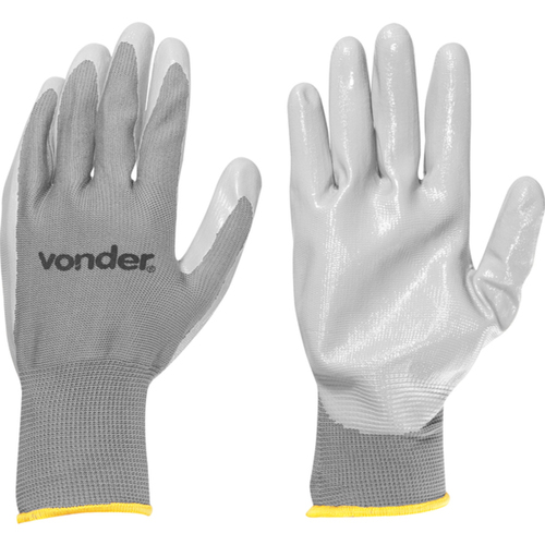 Luva de poliéster com látex nitrílico tamanho 9 - PNV 0109 Luva de poliéster com látex nitrílico tamanho 9 - PNV 0109