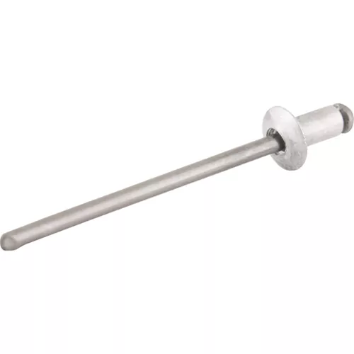 Rebite de repuxo em alumínio 3,2  x 8 mm embalagem com 100 peças