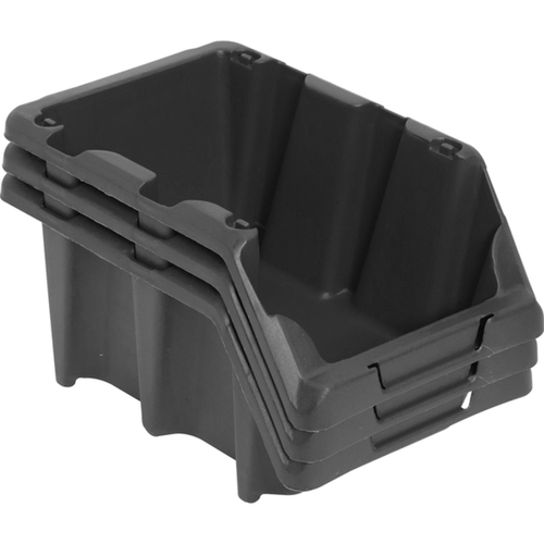 Gaveta pl�stica para estante  n� 5 preta modelo pr�tico