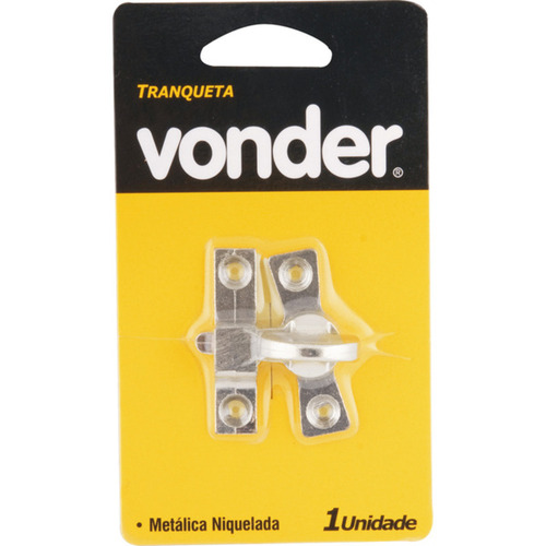 Tranqueta niquelada com base de 2 furos