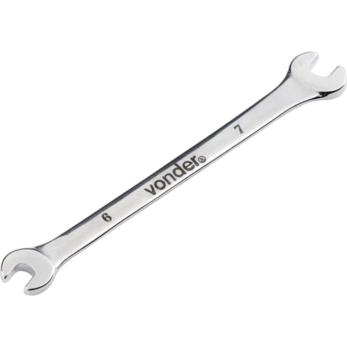 Chave fixa 6  x 7 mm cromada a�o cromo van�dio