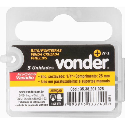 Bits phillips com encaixe 1/4