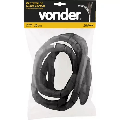 Protetor de cabos espiral 10 mm preto