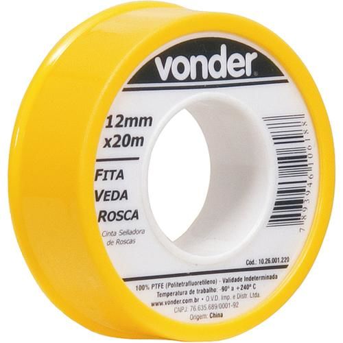 Fita veda rosca 12 mm x 20 metros