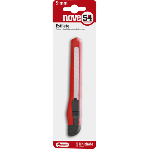 Estilete retr�til com l�mina de 9 mm 