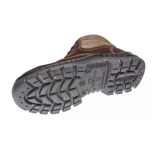 Botina em couro nubuck com cardaço marrom -Trekking 