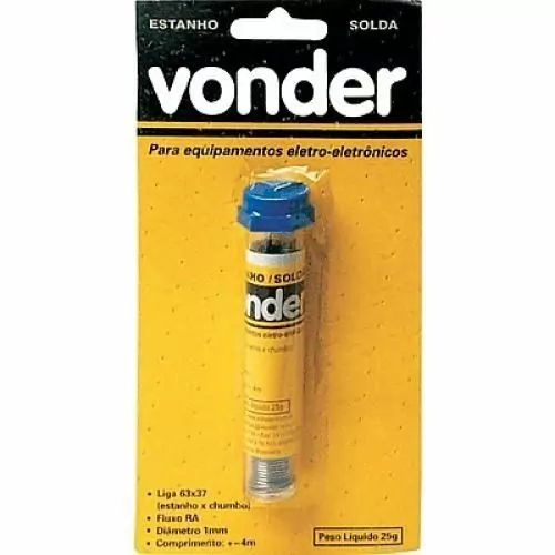 Estanho em fio para solda espessura de 1,0 mm 