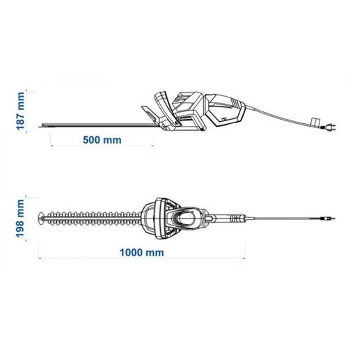 Aparador de cerca viva elétrico 600 watts 500 mm - PE50  220V Aparador de cerca viva elétrico 600 watts 500 mm - PE50  220V