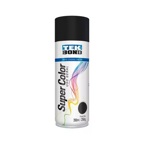 Kit 3 tintas spray preto fosco de uso geral 350 ml