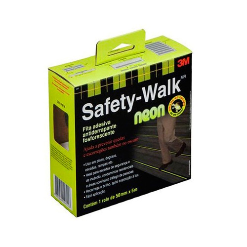 Fita antiderrapante fosforescente 50mm x 5m - SAFETY WALK NEON Fita antiderrapante fosforescente 50mm x 5m - SAFETY WALK NEON