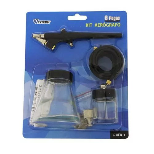 Kit aerógrafo com 6 peças - AER-1