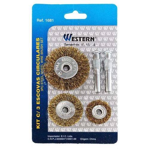 Jogo de escova circular 3 peas - 1681