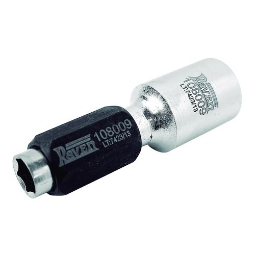 Conjunto com soquete longo sextavado de 10 mm com encaixe de 1/2 Conjunto com soquete longo sextavado de 10 mm com encaixe de 1/2