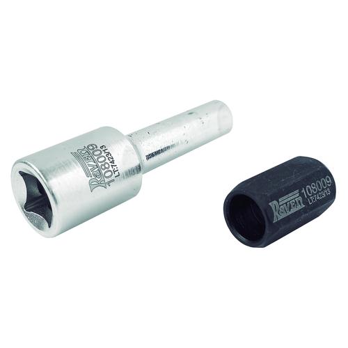 Conjunto com soquete longo sextavado de 10 mm com encaixe de 1/2 Conjunto com soquete longo sextavado de 10 mm com encaixe de 1/2