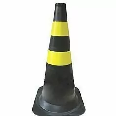 Cone para sinalização 50 cm com 2 faixas - RM-42