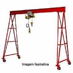 Guindaste pórtico tubular móvel capacidade para 3 toneladas - RLL-3000  Guindaste pórtico tubular móvel capacidade para 3 toneladas - RLL-3000