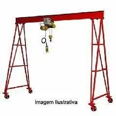 Guindaste pórtico tubular móvel capacidade para 1 tonelada - RLL-1000