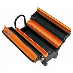 Caixa para ferramentas sanfonada com rodas e puxador 5 gavetas - Cargobox