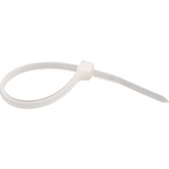 Abraçadeira de nylon branca 2,5 x 140 mm  com 100 peças Abraçadeira de nylon branca 2,5 x 140 mm  com 100 peças