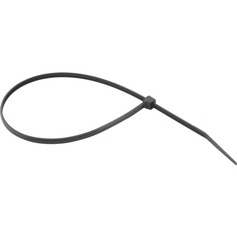 Abraçadeira de nylon preta 2,5 x  200 mm com 100 peças Abraçadeira de nylon preta 2,5 x  200 mm com 100 peças