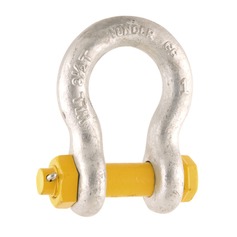 Manilha curva para cabo de a�o com porca e pino �